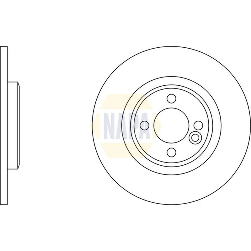 NAPA 2 x Solid Rear Brake Discs NBD5811-x2