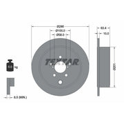 Textar 2 x Solid Rear Brake Discs 92200000-x2