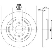 Mintex Mintex Brake Disc Kit solid 302mm MDK0257 MDK0257