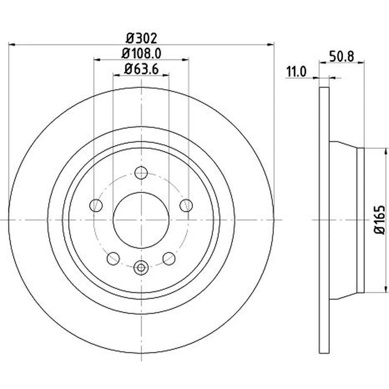 Mintex Mintex Brake Disc Kit solid 302mm MDK0257 MDK0257