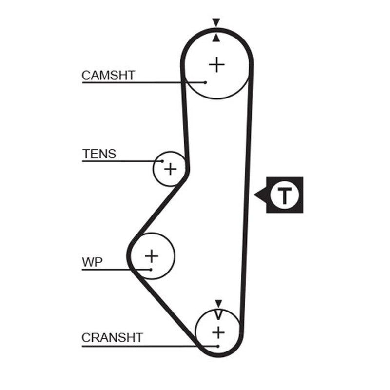 Gates Timing Belt Cambelt 109 Teeth 5128