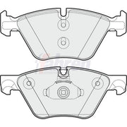 Fahren Front Brake Pad Set fits BMW 5 2009-2017