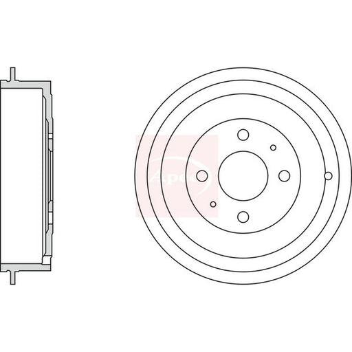 Apec Brake Drum Assembly Rear DRM9157