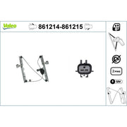 Valeo Electric Window Regulator Lifter Left Front 861214