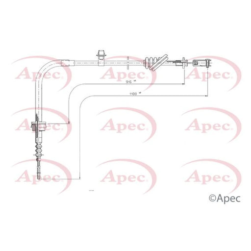 Apec Clutch Control Cable Pull CAB5034
