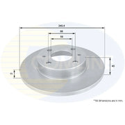 Comline 2 x Solid Rear Brake Discs ADC1801-x2