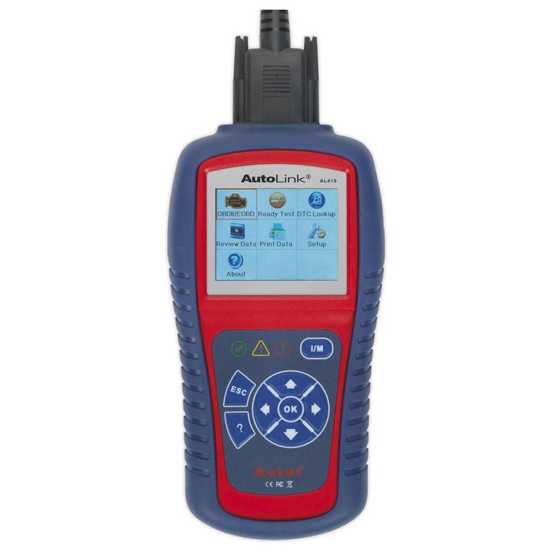 Sealey Autel EOBD Code Reader Live Data Tech Tips AL419 Sealey  - Town Parts