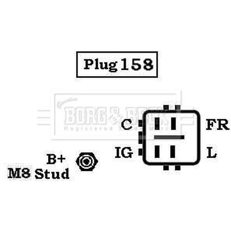 Borg & Beck Car Alternator 12V BBA2555