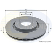 Comline 2 x Vented Front Brake Discs ADC1518V-x2