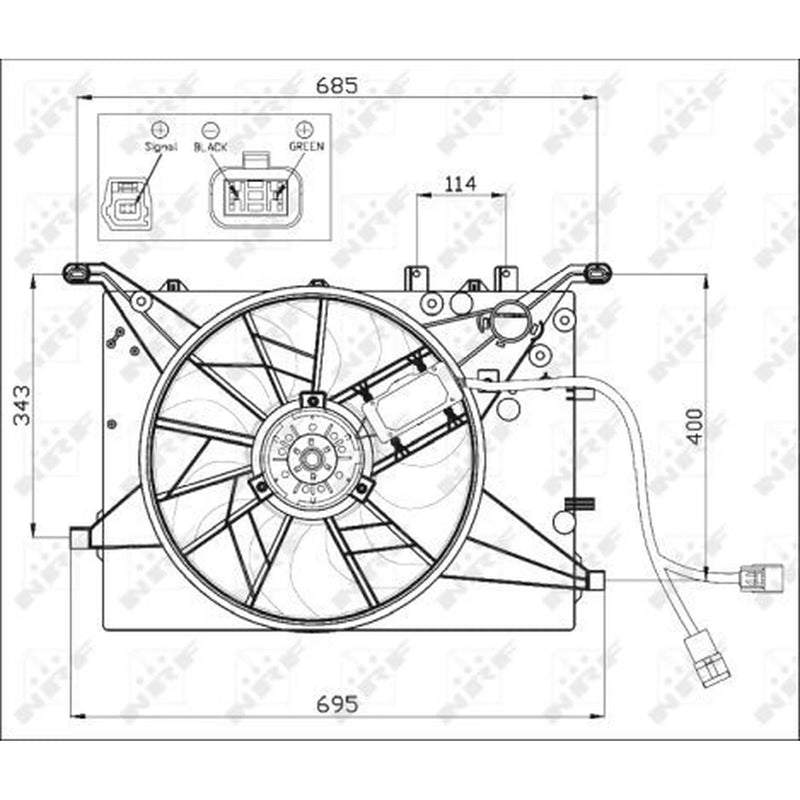 NRF Engine Cooling Fan 47460