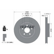 Textar 2 x Vented Front Brake Discs 92323905-x2