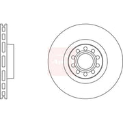Apec 2 x Vented Front Brake Discs DSK2119-x2