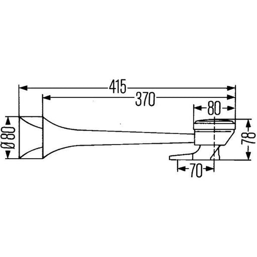 Hella Trumpet Style Car Horn 3PB 005 411-001