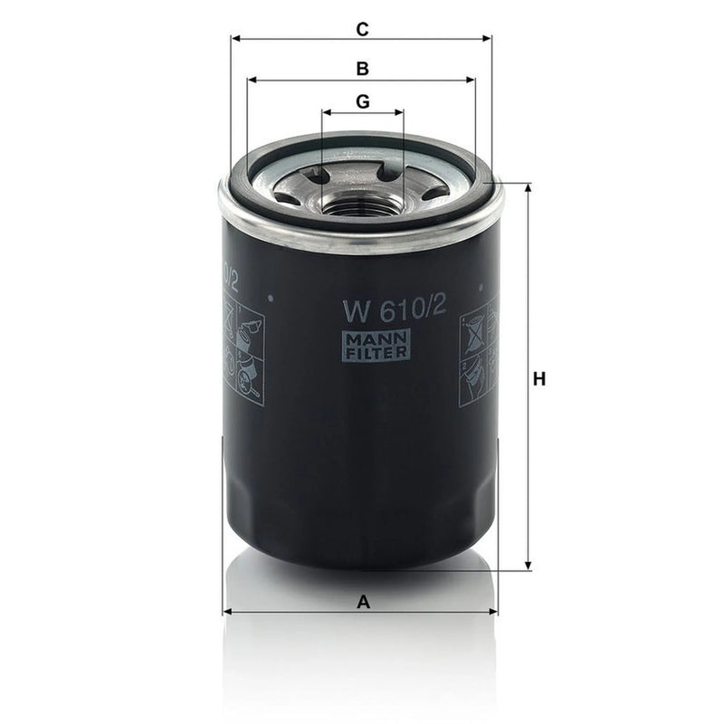 MANN-FILTER Engine Oil Filter W 610/2
