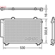 Denso Air Conditioning Condenser fits Toyota Yaris Verso 2000-2005 1.3 1.4