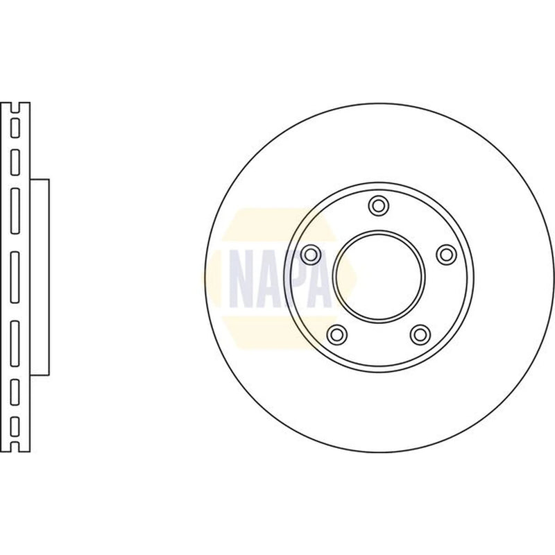 NAPA 2 x Vented Front Brake Discs NBD5829-x2