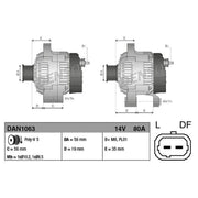 Denso Car Alternator 12V fits Citroën Berlingo First 1996-2011 1.1 1.4 1.6