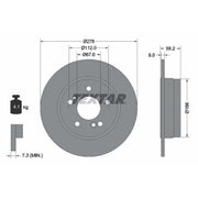 Textar 2 x Solid Rear Brake Discs 92058000-x2