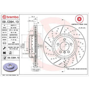 Brembo Aluminium Front Brake Disc Hub Brake Discs 09.C394.13-x2