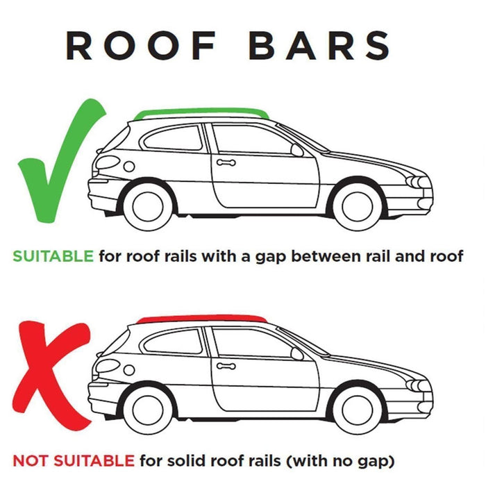 Summit Premium Aluminium Roof Bars fits Volkswagen Cross UP 2013-2023 Hatchback 5-dr with Railing - Summit - Van Life Living