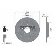 Textar 2 x Solid Rear Brake Discs 92316303-x2