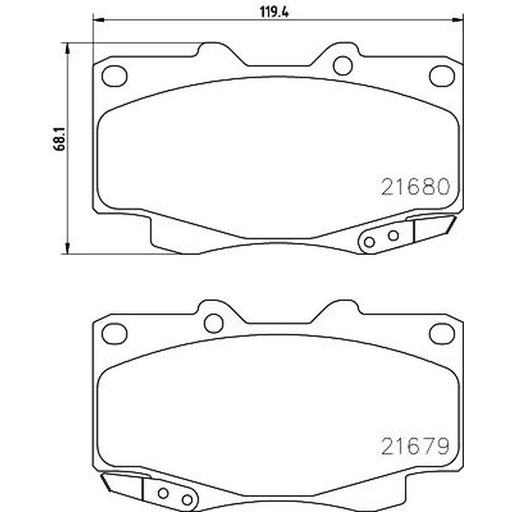 Mintex Front Brake Pad Set MDB2718