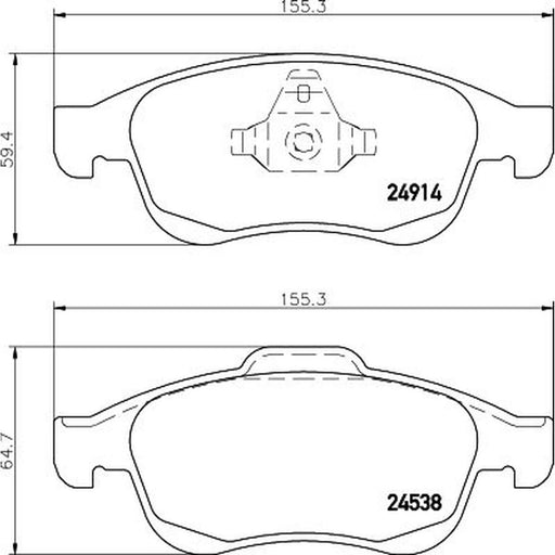 DON Front Brake Pad Set PCP1061