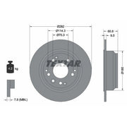 Textar 2 x Solid Brake Discs 92078400