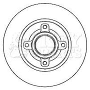 Key Parts 2 x Solid Rear Brake Discs KBD5808S-x2