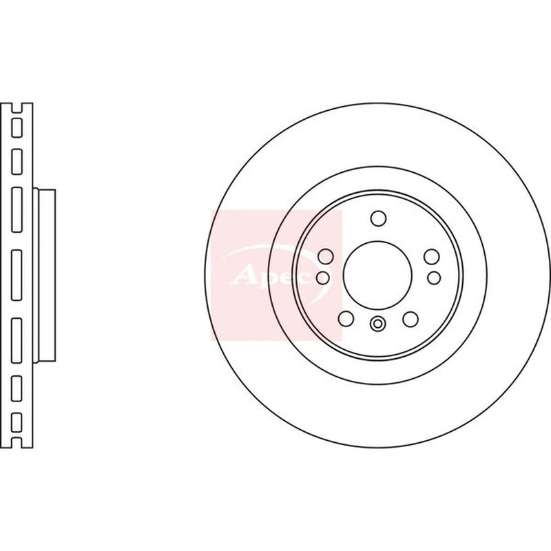 Apec 2 x Vented Front Brake Discs DSK2351-x2