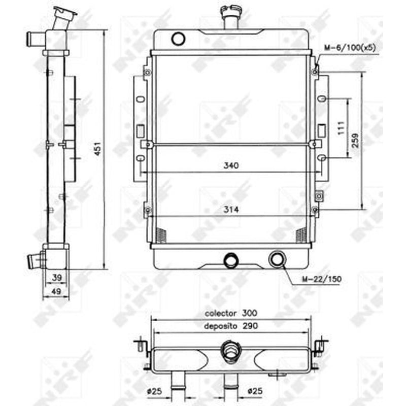 NRF Engine Radiator 52123