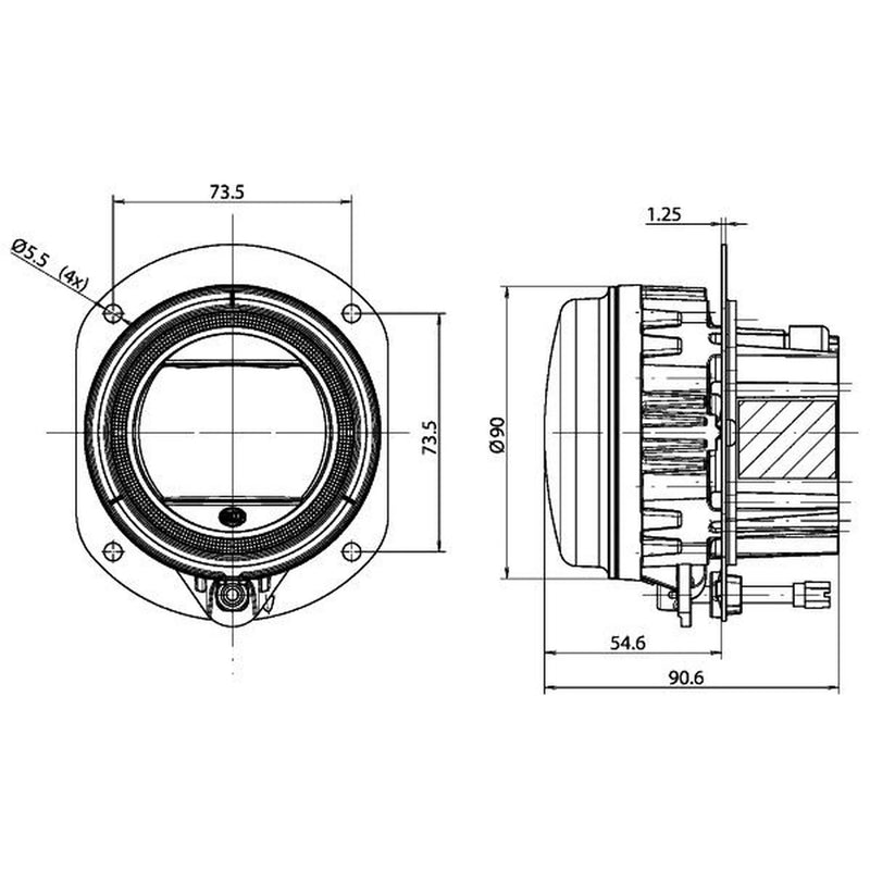Hella Headlamp De-Zf Di Md12/24 1F0 Right 1F0 011 988-071 1 220 497 6 1F0 011