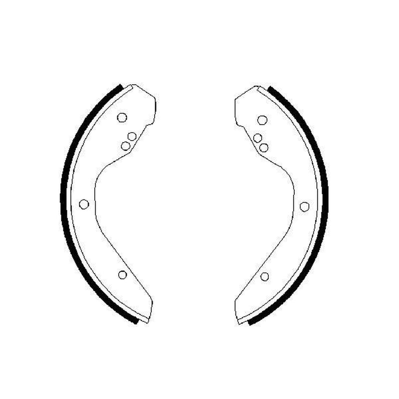Bosch Brake Shoe Set Axle Kit 0 986 487 386