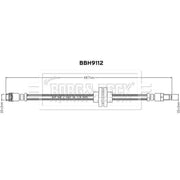Borg & Beck Brake Hydraulic Hose Line Front Right BBH9112