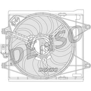 Denso Engine Cooling Fan fits Fiat Panda 2012-2015 0.9 1.2 1.3