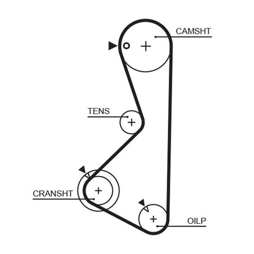 Gates Timing Belt Cambelt 122 Teeth 5075XS