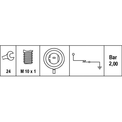 Hella Oil Pressure Sensor Switch 6ZL 003 259-211