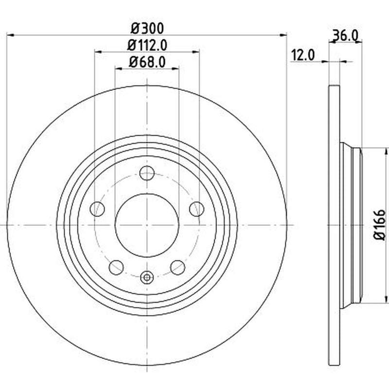 DON 2 x Solid Rear Brake Discs PCD22922-x2