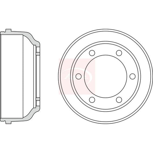 Apec Brake Drum Assembly Rear DRM9804