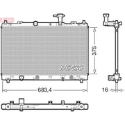 Denso Engine Radiator DRM47041