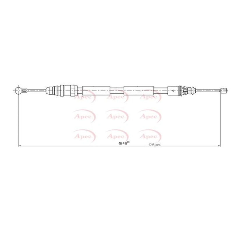 Apec Handbrake Cable Right Rear CAB1605