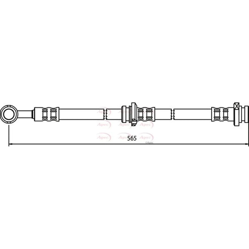 Apec Brake Hydraulic Hose Line Rear Right HOS3373