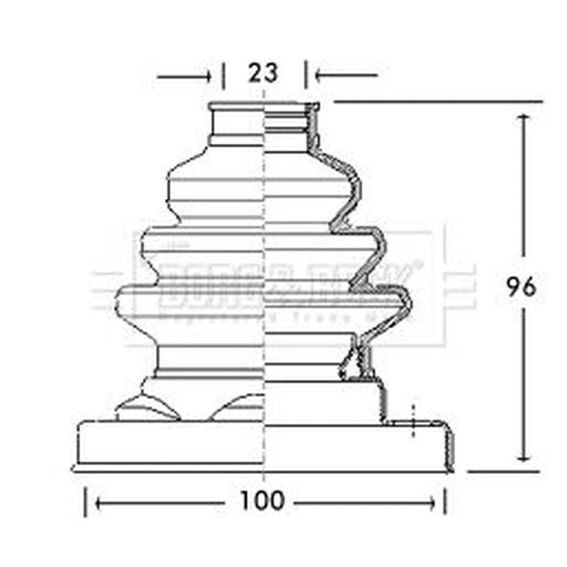 Borg & Beck Drive Shaft Bellow Kit transmission sided BCB2679