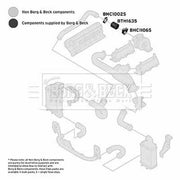 Borg & Beck Intercooler Turbo Charge Air Hose BTH1635