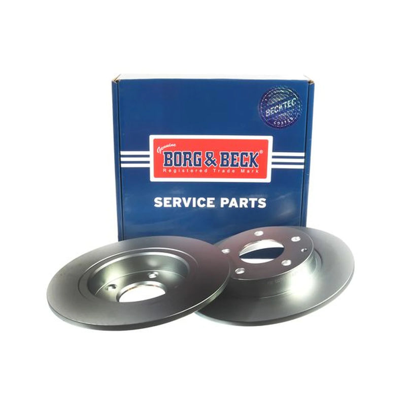 Borg & Beck 2 x Solid Rear Brake Discs BBD5382-x2