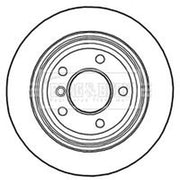 Borg & Beck 2 x Vented Rear Brake Discs BBD4811