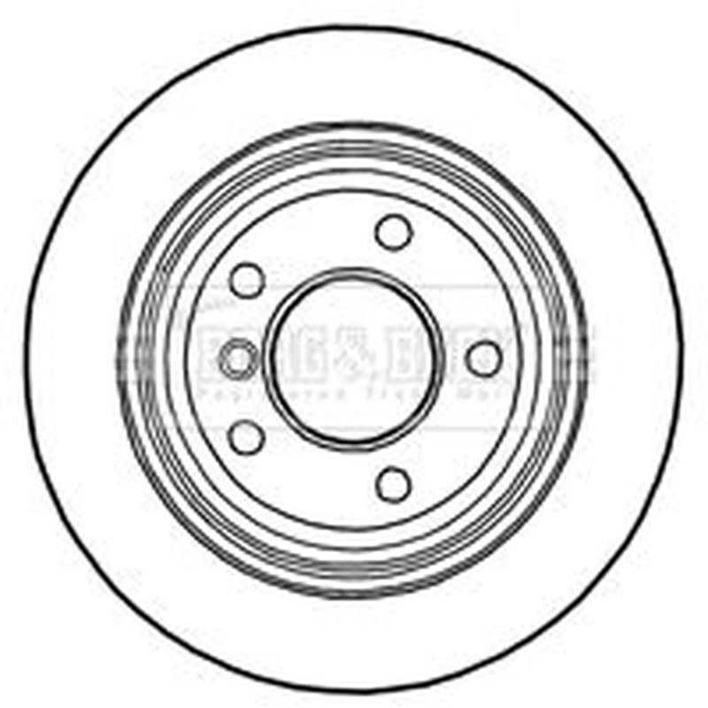 Borg & Beck 2 x Vented Rear Brake Discs BBD4811
