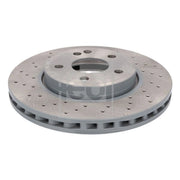 Febi 2 x Perforated/Vented Front Brake Discs 44188-x2