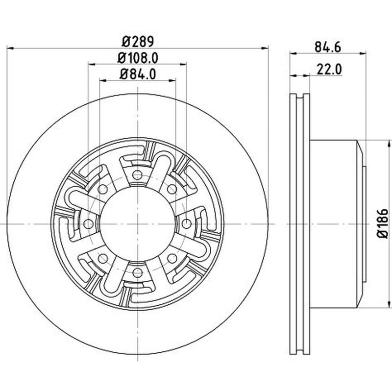 DON 2 x Solid Rear Brake Discs PCD19432-x2