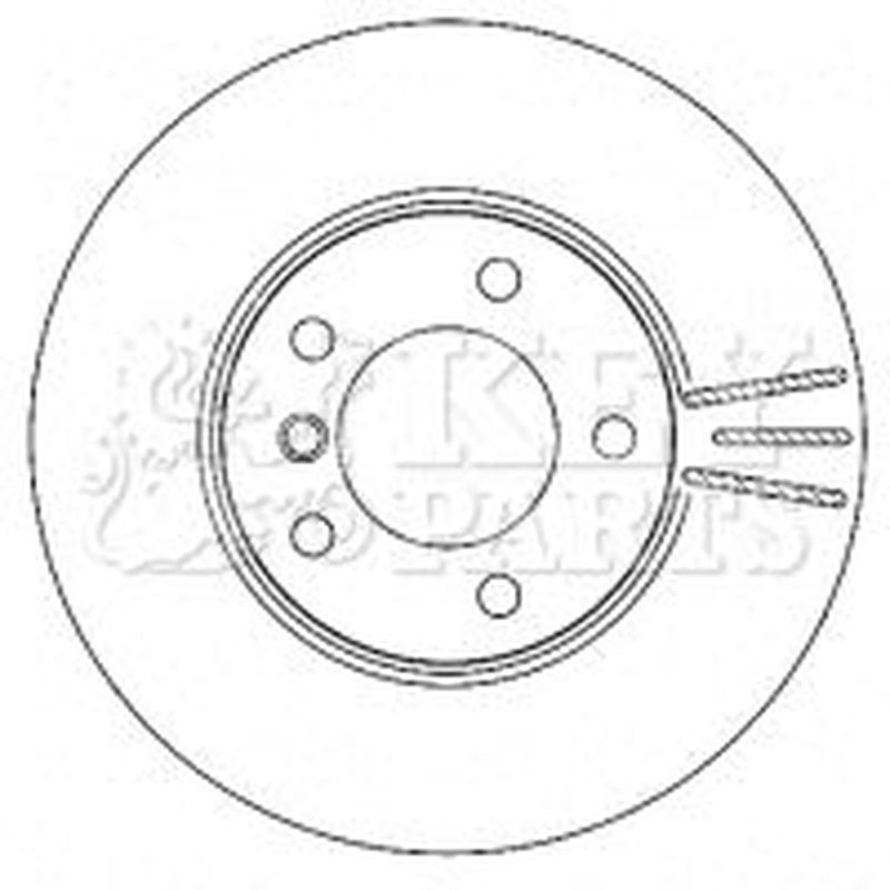 Key Parts 2 x Vented Front Brake Discs KBD4471-x2
